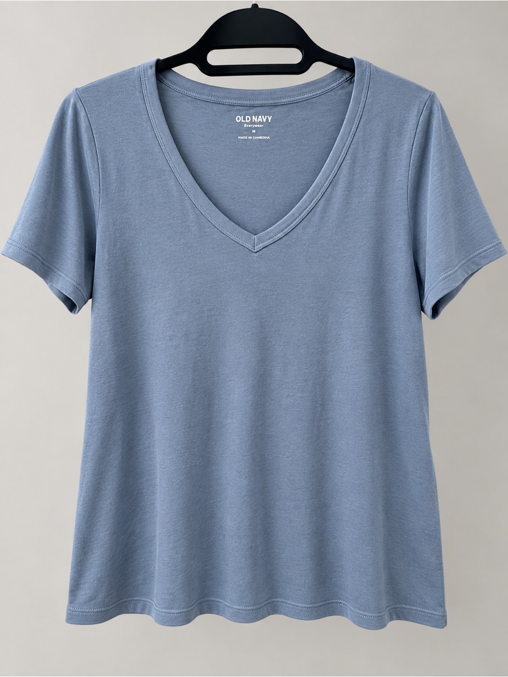 Old Navy Women's V-Neck Short Sleeve Tee - Dusty Blue